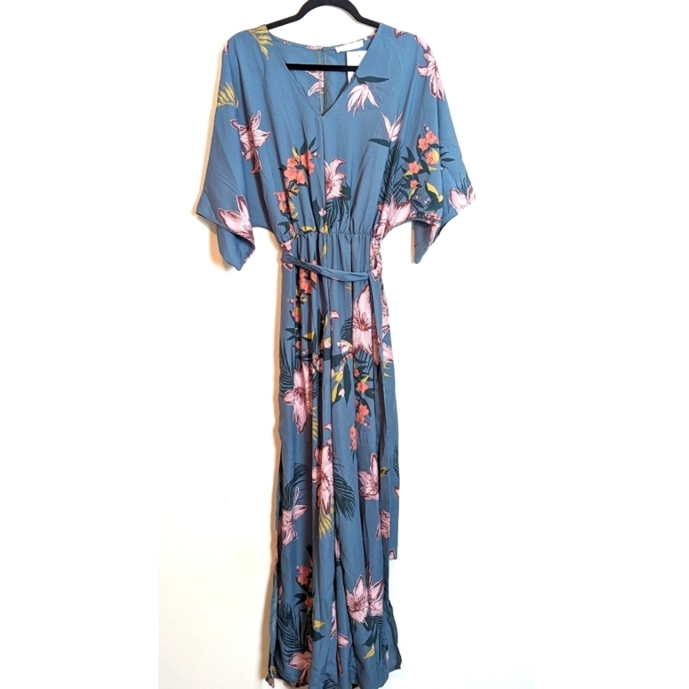 Floral Kimono Style Jumpsuit